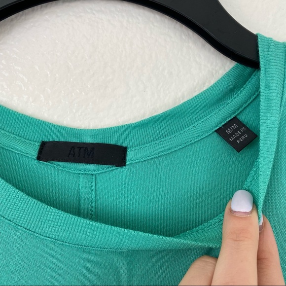 ATM Modal Jersey Pocket T-Shirt‎ Dress Green M - Picture 3 of 8